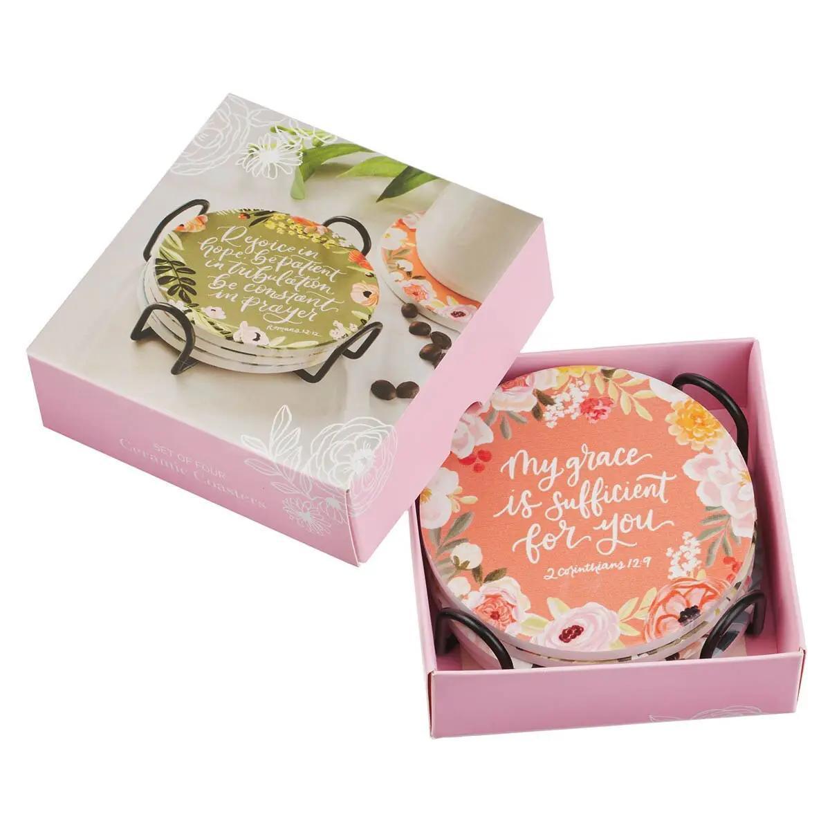 Coaster Set 4 pc Loveall Assorted