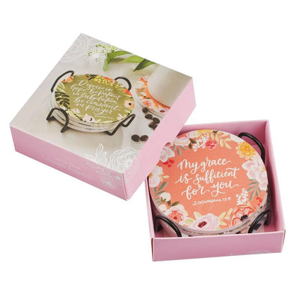 Coaster Set 4 pc Loveall Assorted