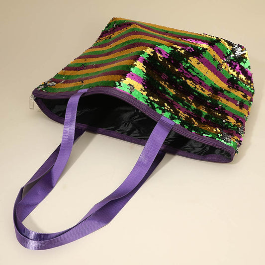 Mardi Gras Stripe Tote