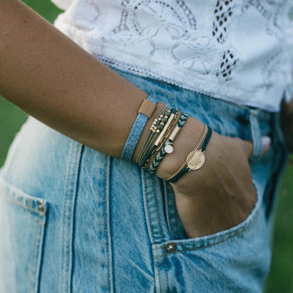 K'lani hair tie bracelets - "Journey" Green Sea Turtle Hair Tie Bracelets