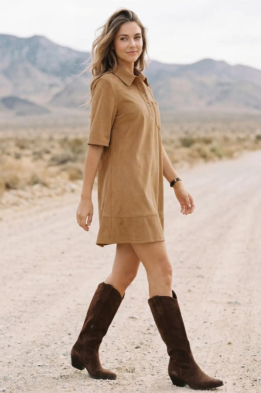 Suede Mini Dress - SY9273