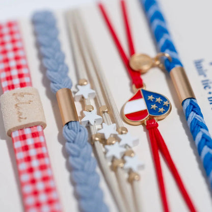 K'lani hair tie bracelets - "Free" Patriotic Hair Tie Bracelets