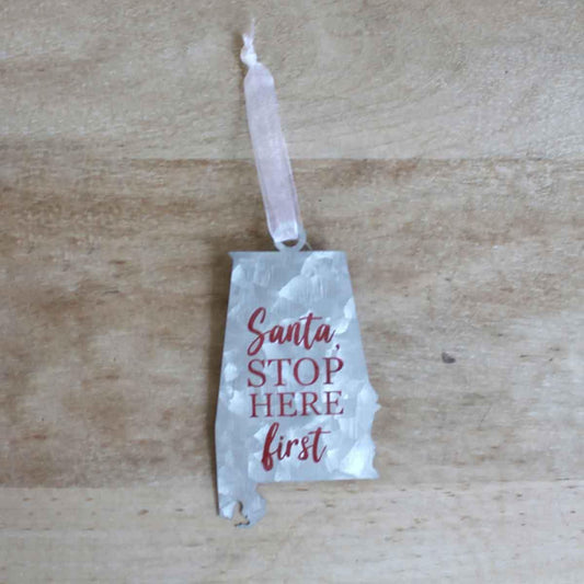 Alabama Santa Ornament