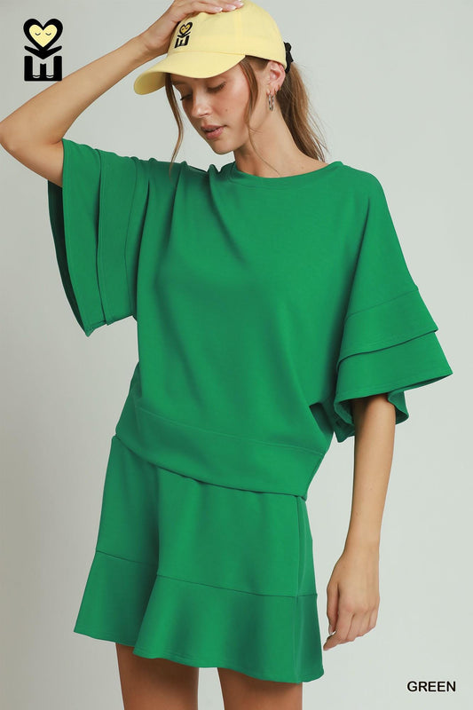 H1088 - Skort Green