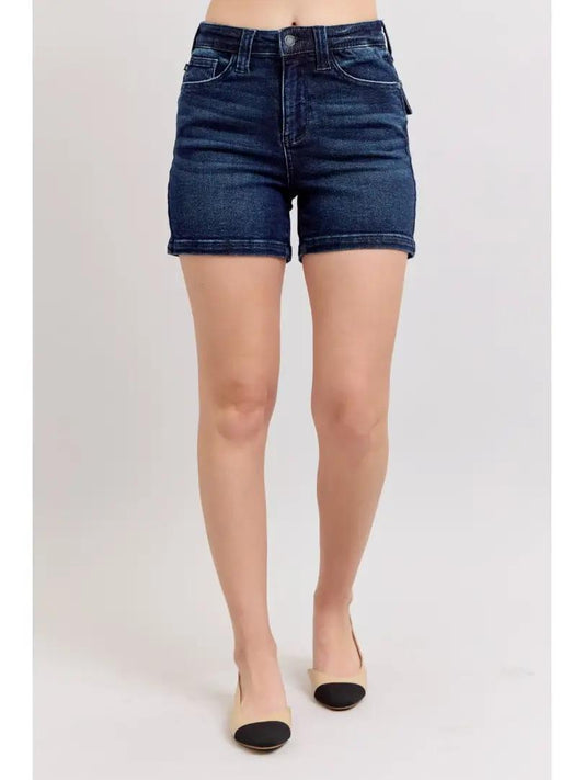 Judy Blue Back Flap Pocket High Waisted Shorts