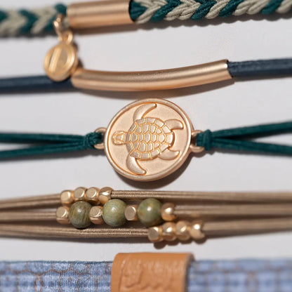 K'lani hair tie bracelets - "Journey" Green Sea Turtle Hair Tie Bracelets