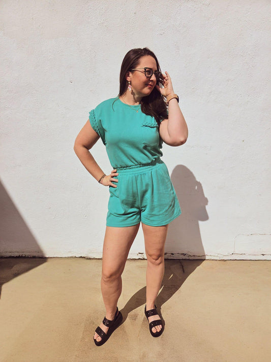Drop Shoulder Romper