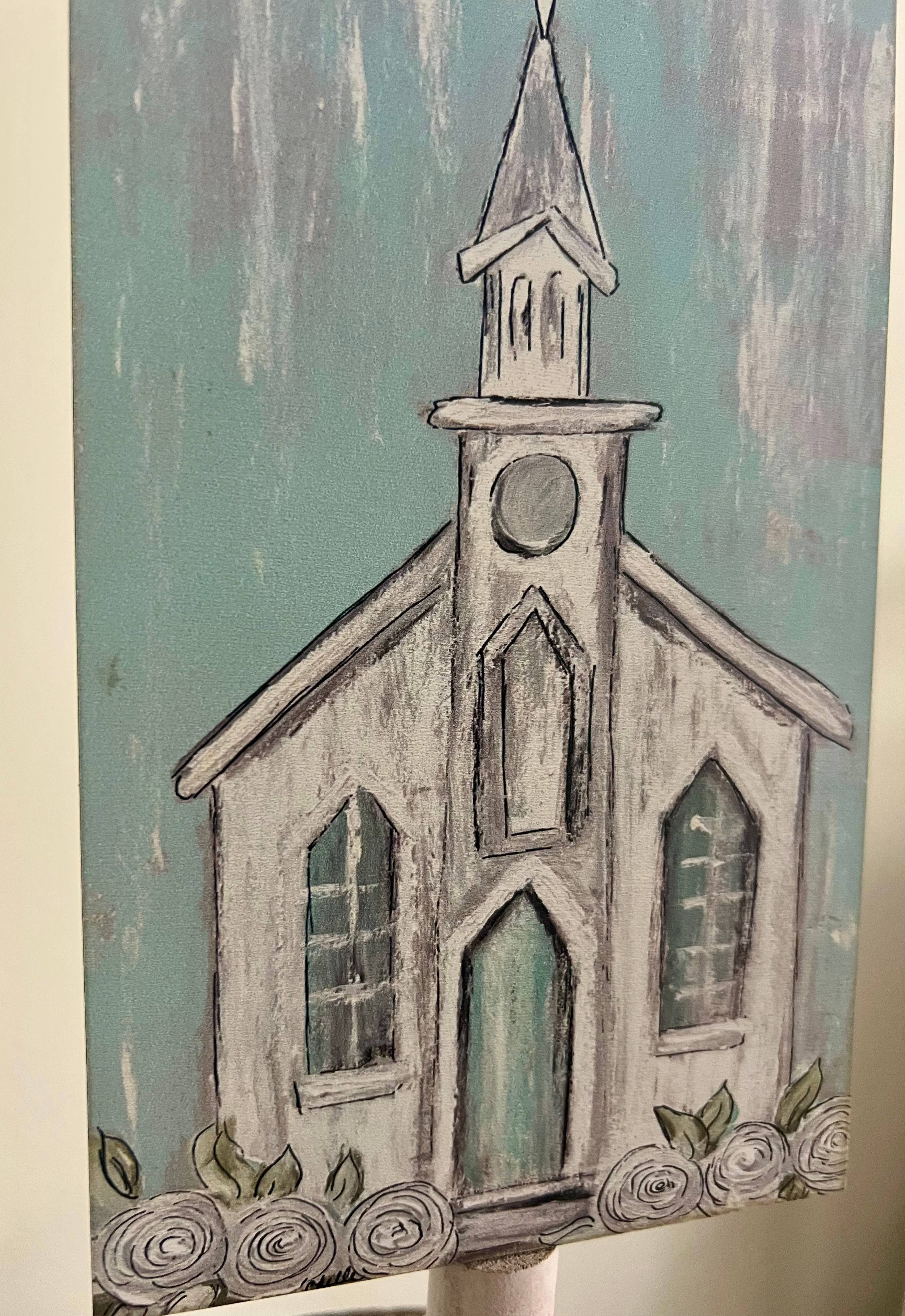 Seasonal & Everyday Toppers: Country Aqua Church